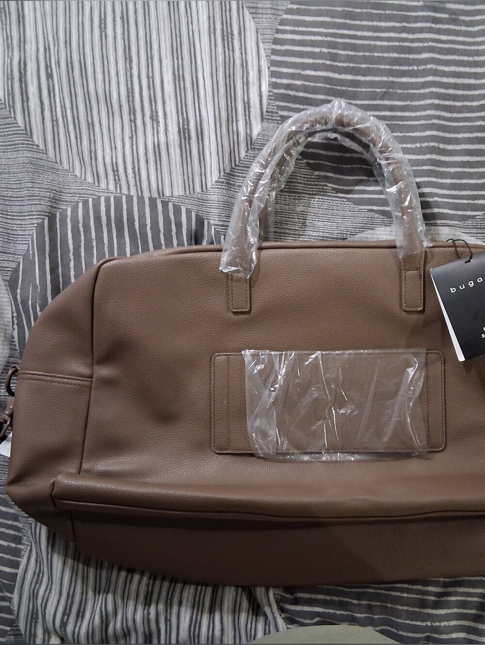 Bugatti Brown Leather Duffel Bag